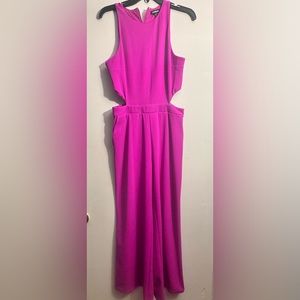 Express Fuchsia wide leg cut out jumpsuit size M P